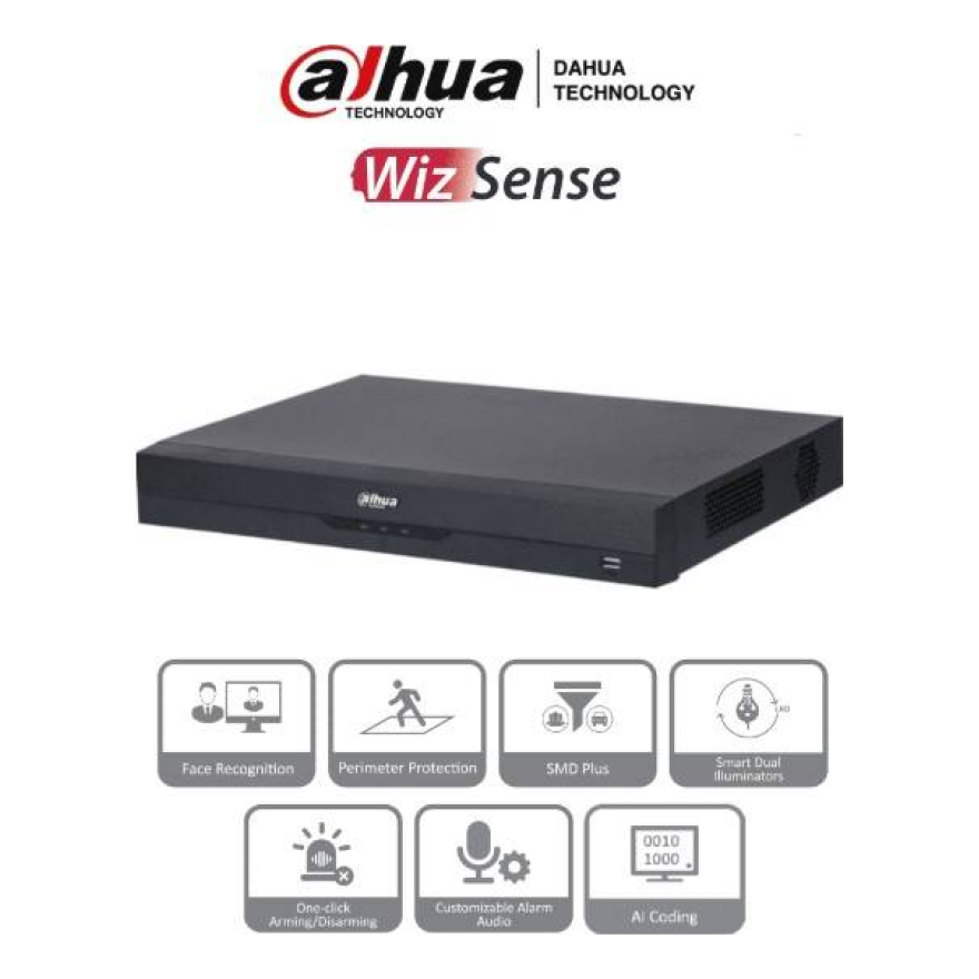 XVR Dahua Technology XVR5216AN-I3 16 canales 5 MP 2 bahías SATA WizSense sin disco