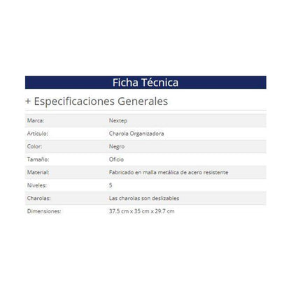 Charola Nextep NE-162GN