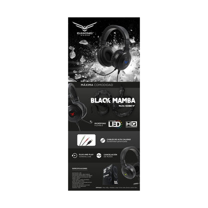 Audífono Gamer NACEB Black Mamba Naceb Technology NA-0317