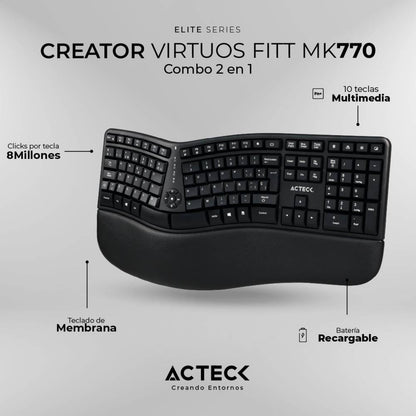 Kit de Teclado y Mouse ACTECK MK770 (AC-936248)