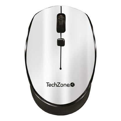 Mouse TECHZONE TZ19MOU01-INAPL inalámbrico 2.4 GHz/USB 1000 DPI 3 botones Negro, Blanco