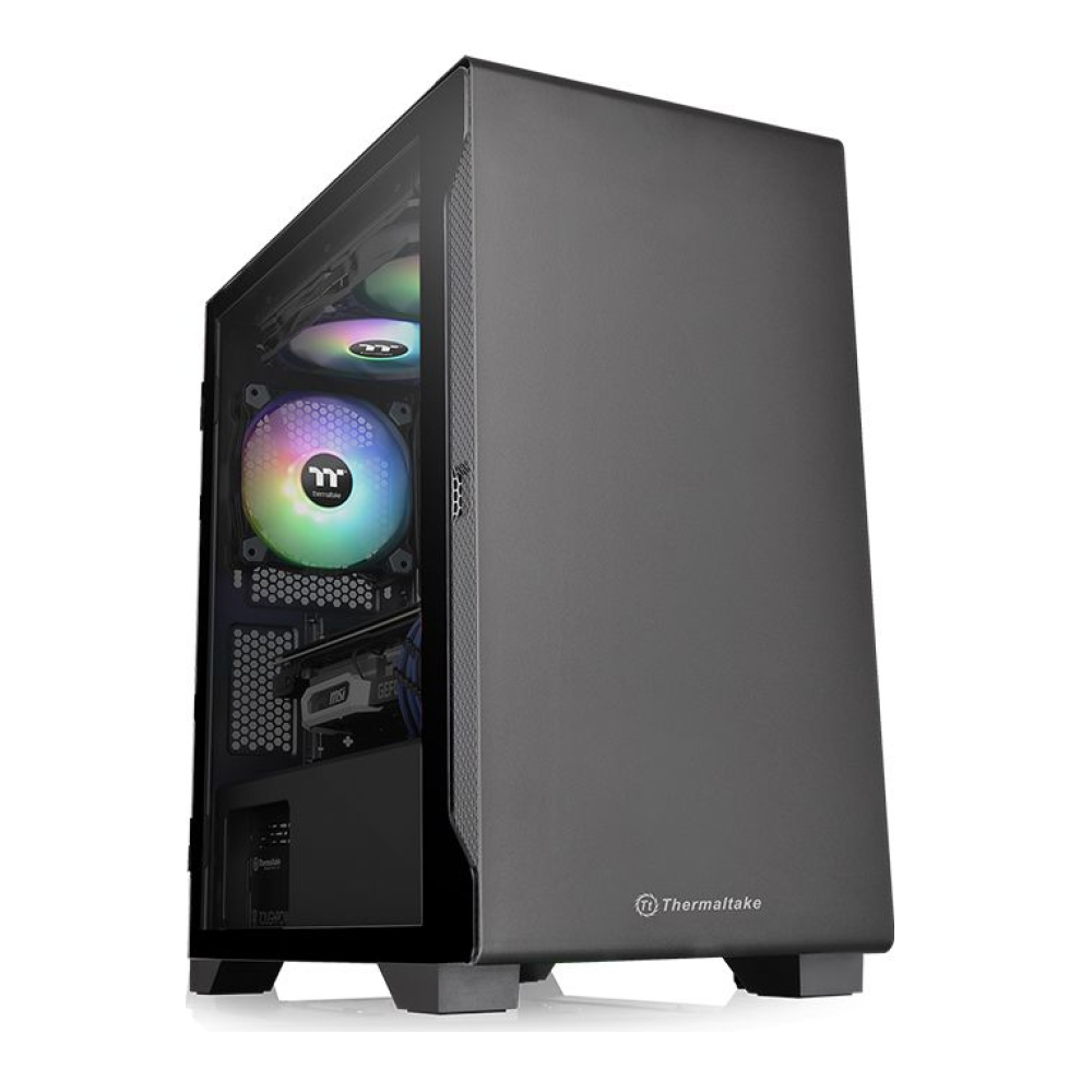 Gabinete Gaming Thermaltake S100 TG Micro-ATX/Mini-ITX con Vidrio Templado, 1 Ventilador, Negro (CA-1Q9-00S1WN-00)