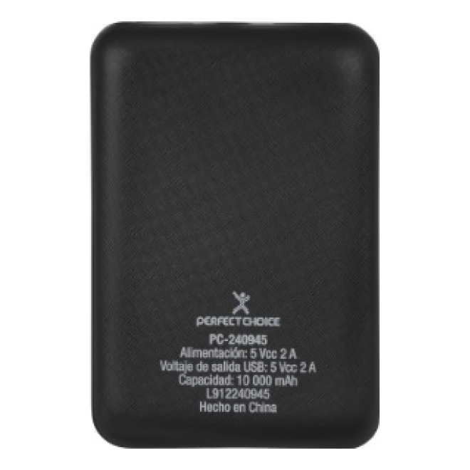 Power Bank 10000 MAH, conector USB A y micro  PERFECT CHOICE PC-240945