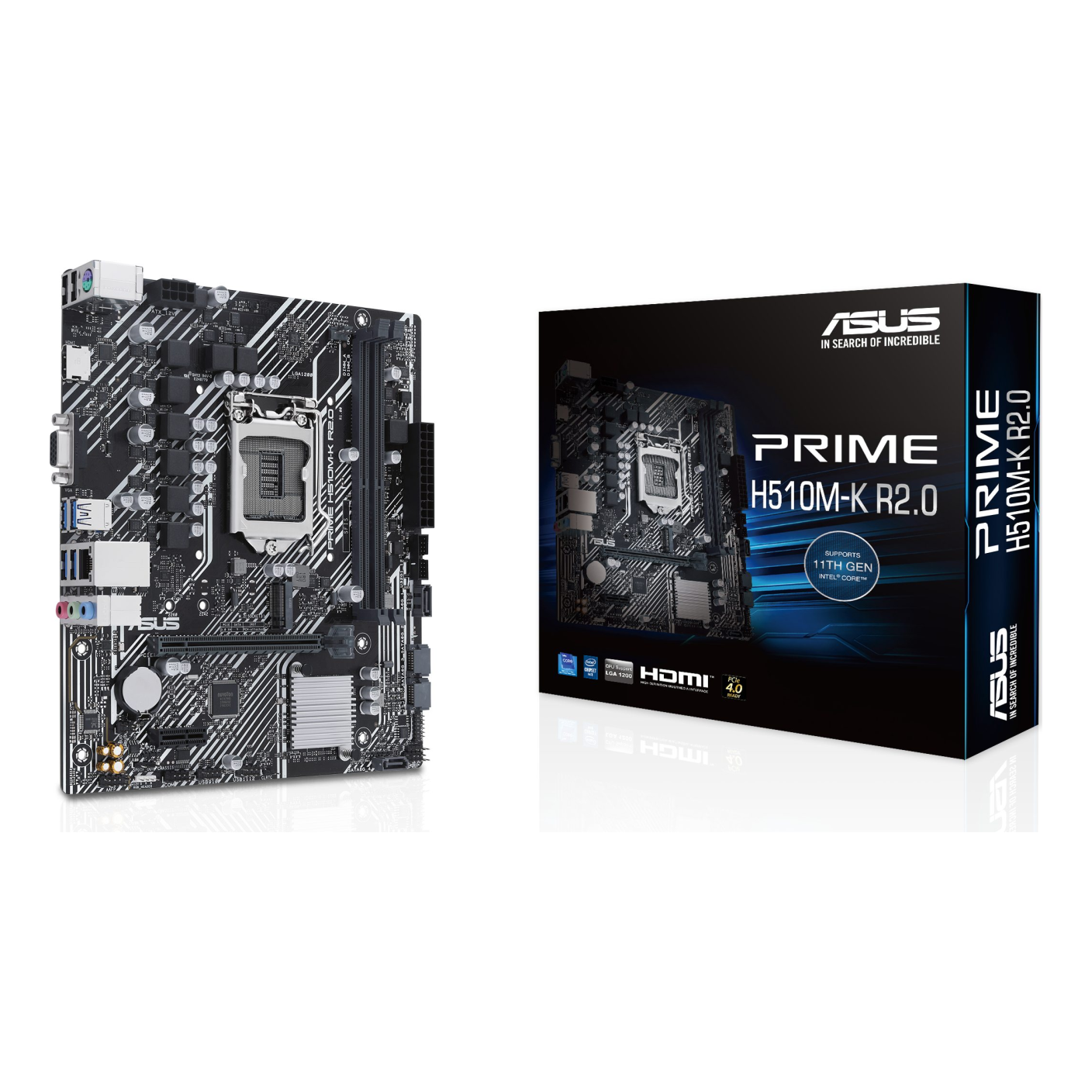 Motherboard ASUS PRIME H510M-K R2.0 H470 Socket LGA1200 Micro-ATX DDR4 (90MB1E80-M0EAY0)