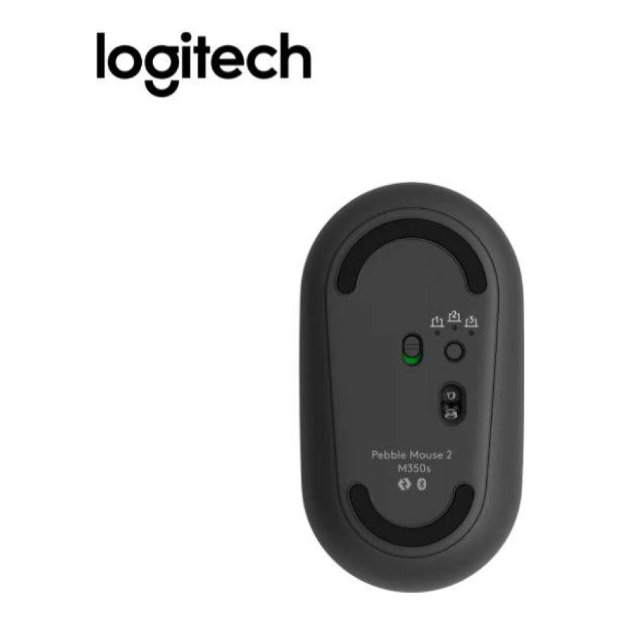 Mouse Logitech M350s Bluetooth/2.4 GHz óptico 4000 DPI 3 botones Grafito (910-007049)