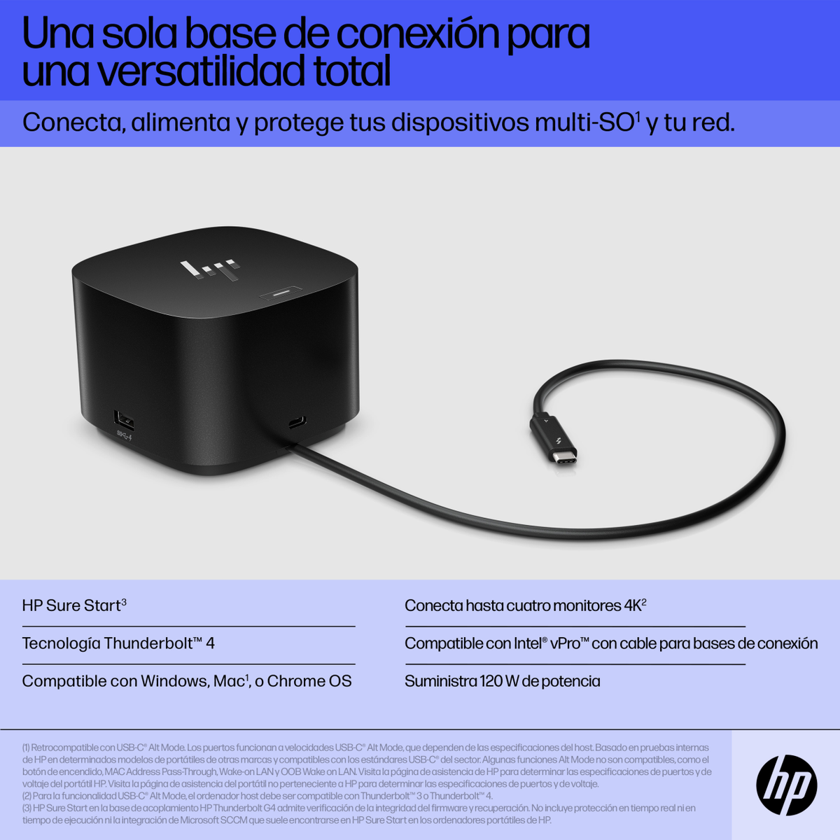 Docking Station HP HP DOCKING  Thunderbolt de 120 W G4
