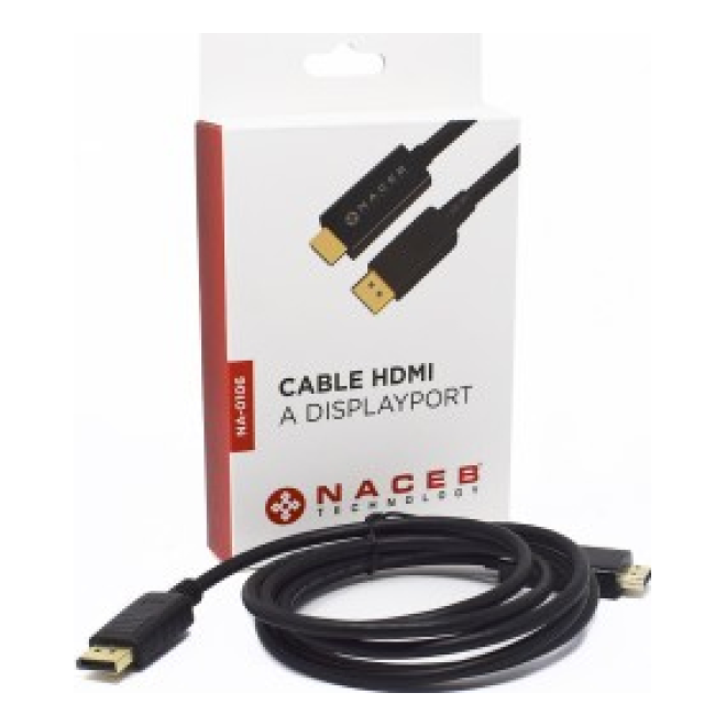 Adaptador HDMI a DisplayPort Naceb Technology NA-0106