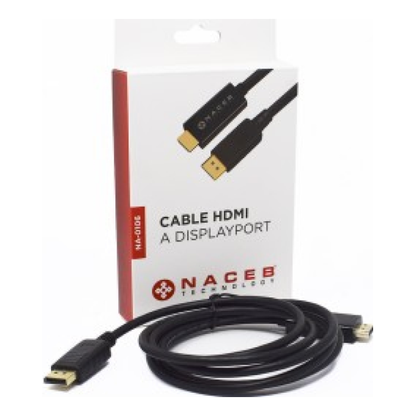 Adaptador HDMI a DisplayPort Naceb Technology NA-0106