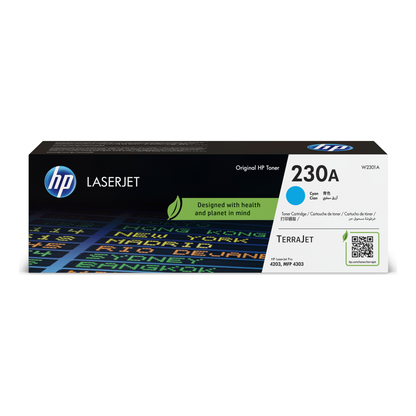 Tóner HP Original 230A Cian – Para LaserJet Pro M404, Color LaserJet Pro M454, LaserJet Pro MFP M479 (W2301A)