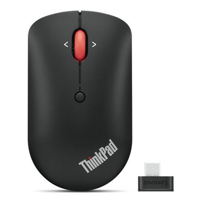 Mouse Lenovo 4Y51D20849 inalámbrico 2.4 GHz óptico 2400 DPI 4 botones Negro
