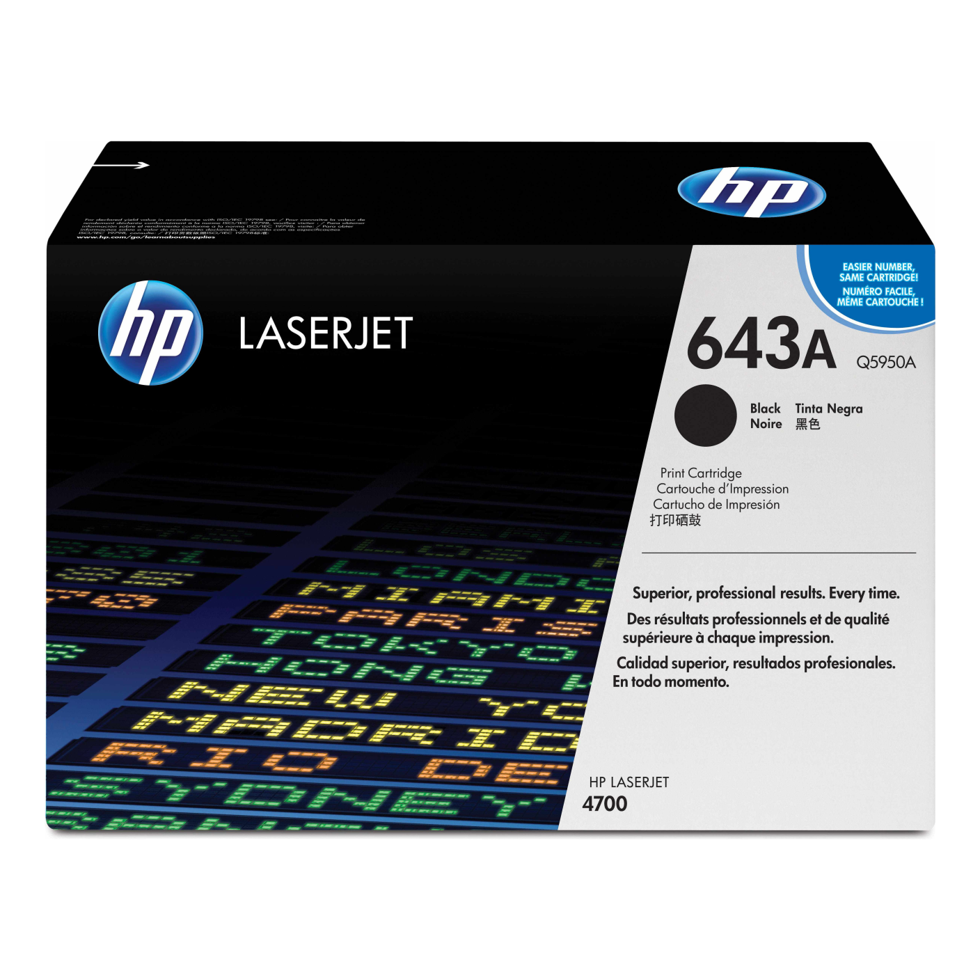 Tóner HP Original 643A Negro – Para LaserJet 4700, LaserJet 4730, LaserJet CP4005 (Q5950A)