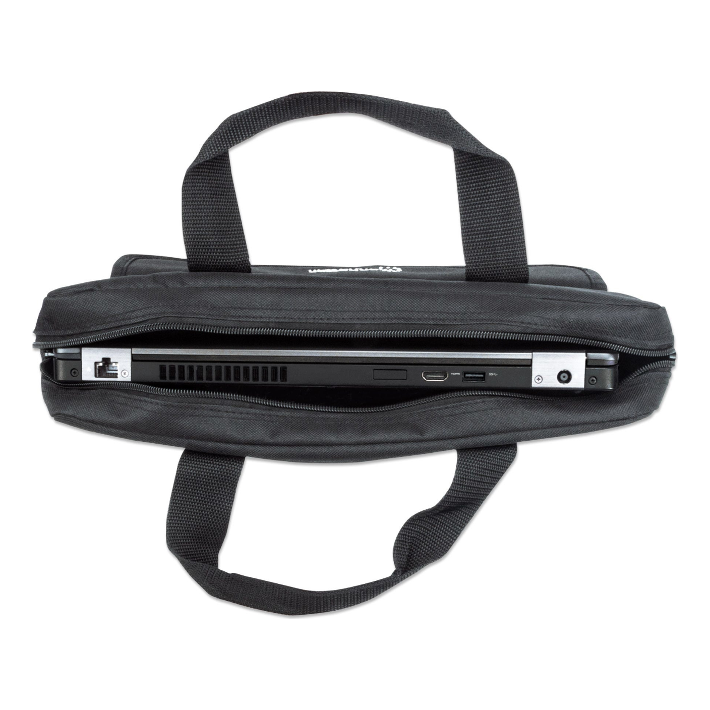 Maletín para Laptop MANHATTAN 439909 para 17.3 pulgadas PVC, Poliéster, Polietileno Negro