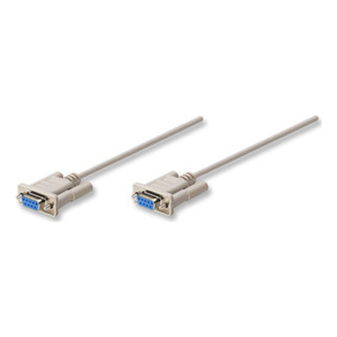 Cable Serial - DB9 - RS232 - Null Modem MANHATTAN 301404