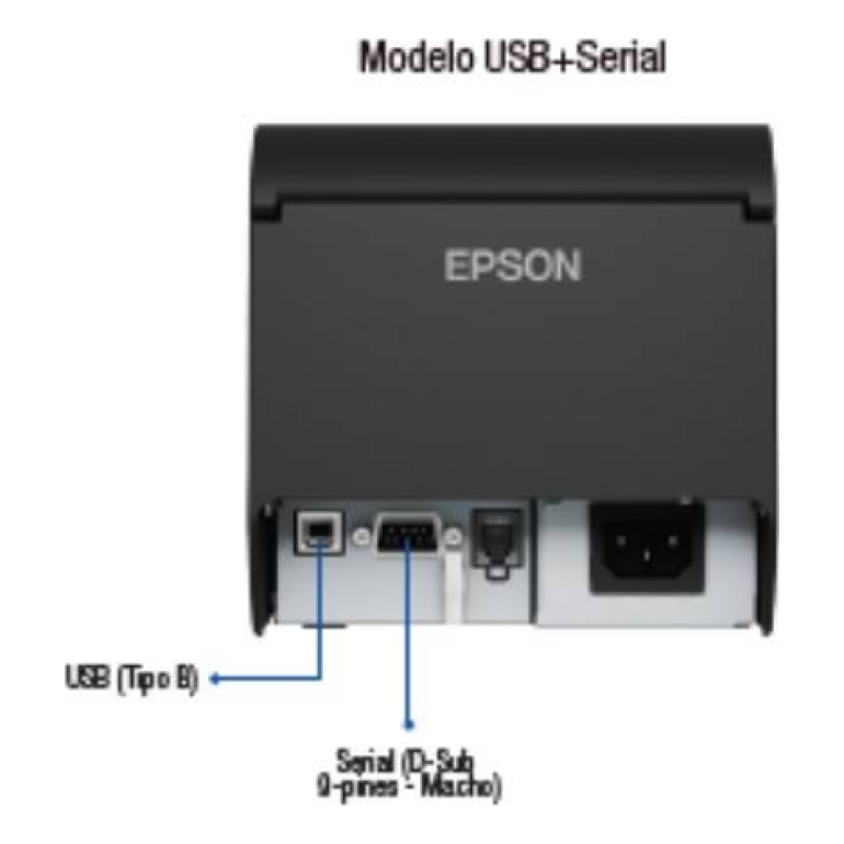 Impresora POS Térmica Epson TM-T20IVL-001 con USB y Serial (C31CL45001)
