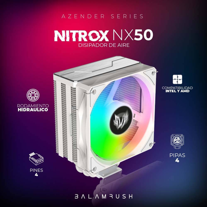 Disipador Balam Rush Nitrox NX50, 800-1800 RPM, 55 CFM (BR-937917)