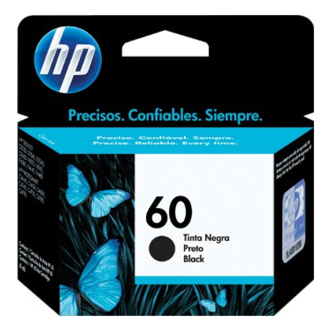 Cartucho de Tinta HP Original 60 Negro – Para DeskJet 2130, Envy 4520, OfficeJet 5255 (CARHPP1350)