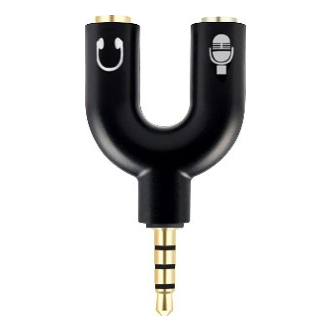 Adaptador Stereo 3.5 mm Macho a Dual 3.5 mm H BROBOTIX 181802-2