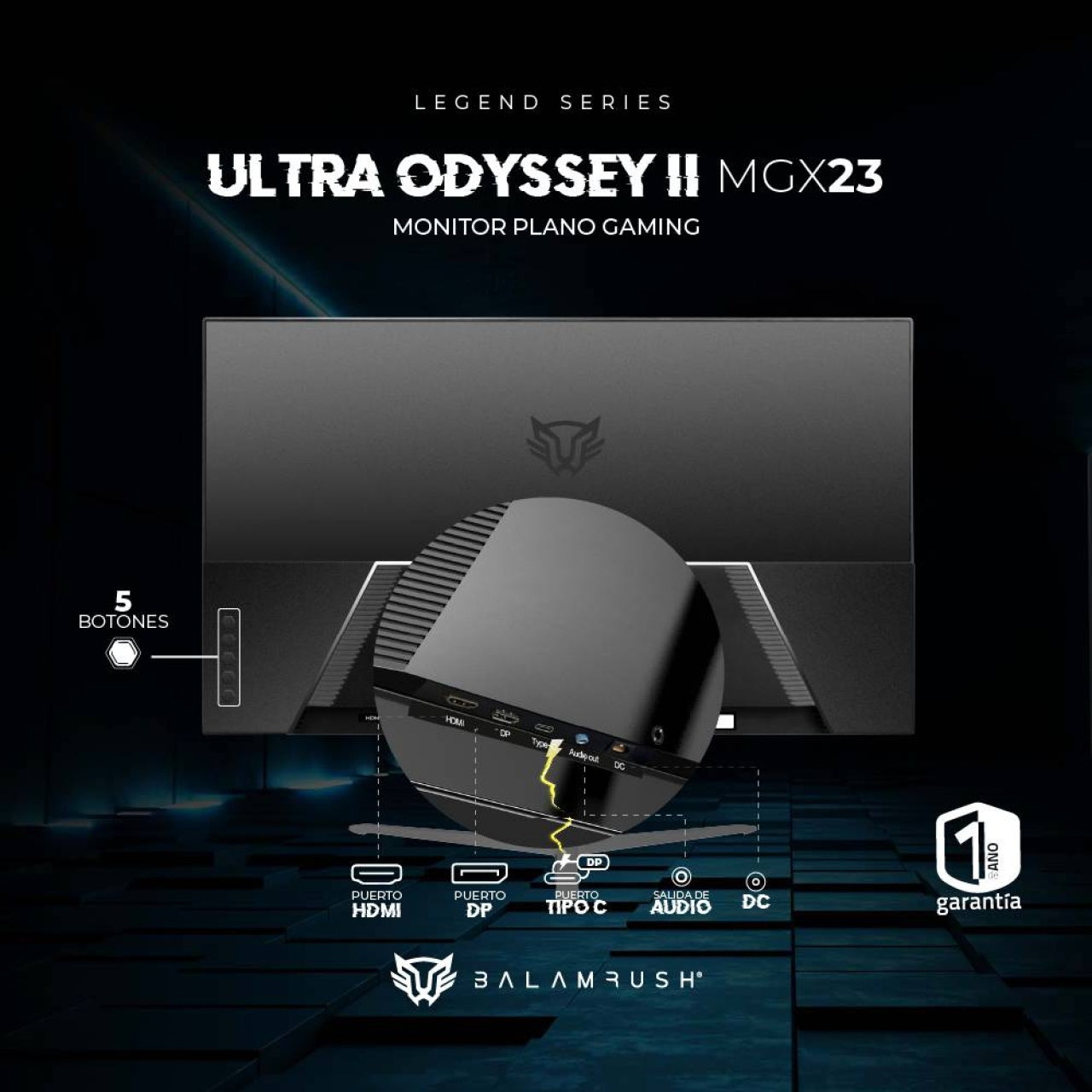 Monitor Gaming Balam Rush MGX23