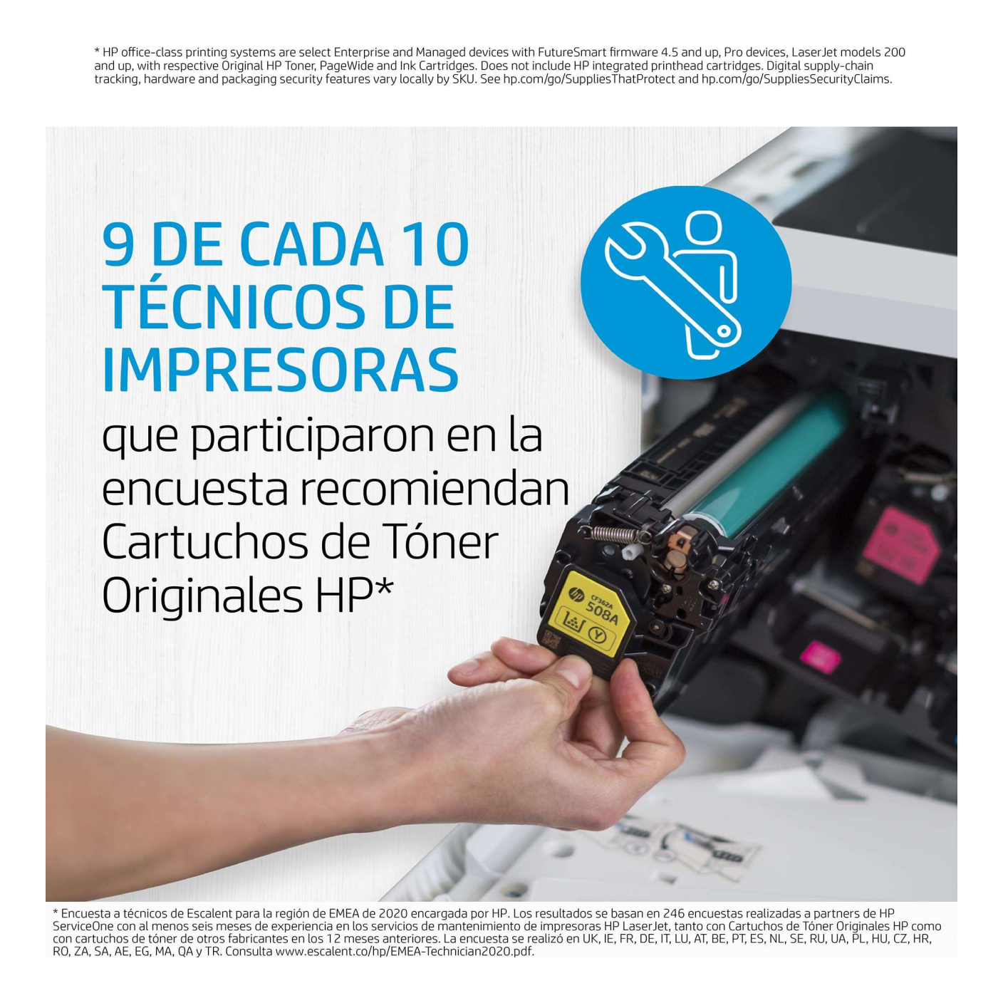 Tóner HP Original 826A Amarillo – Para M855, M880, M830 (CF312A)