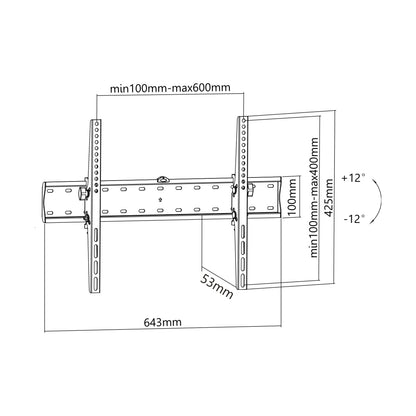 Soporte de Pared FIJO para TV OVALTECH OVTV-F3270P