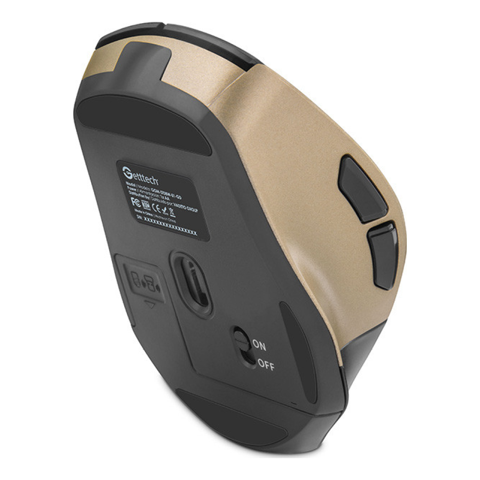 Mouse Gaming GETTTECH GGM-STDBW-01-GD Inalámbrico RGB