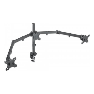 Soporte para monitor MANHATTAN movimiento articulado, 3 pantallas planas de 10