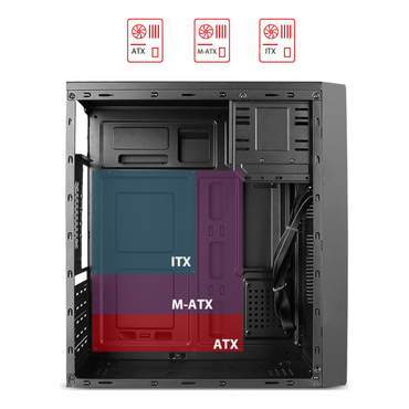 Gabinete MICRO ATX Stylos STPGAC4B