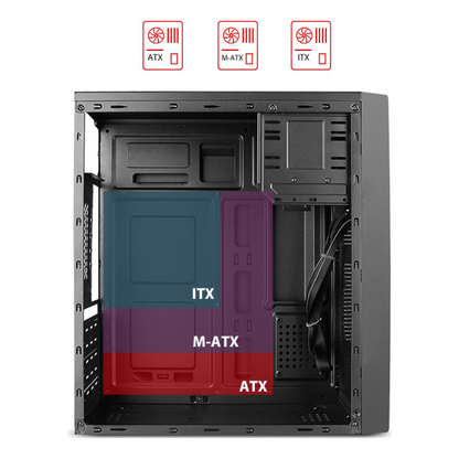 Gabinete MICRO ATX Stylos STPGAC4B