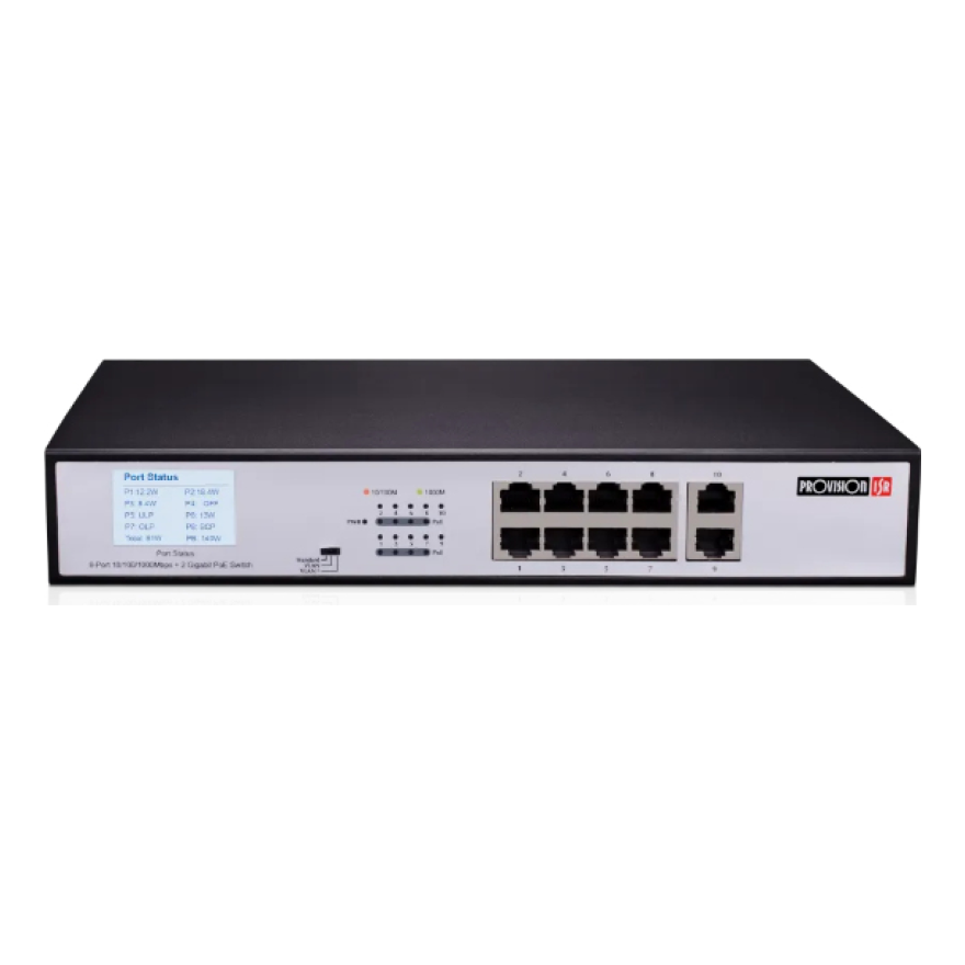 Switch PROVISION-ISR POES-08120GC+2GI