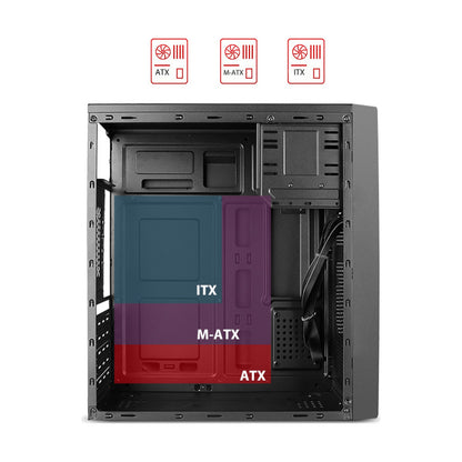 Gabinete MICRO ATX Stylos STPGAC4B