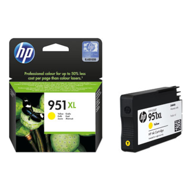 Cartucho de Tinta HP Original 951XL Amarillo – Para OfficeJet Pro 8600, OfficeJet Pro 8610, OfficeJet Pro 8620 (CN048AL)
