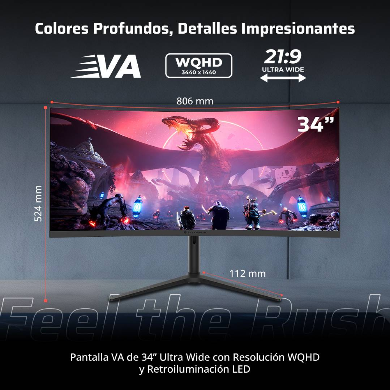 Monitores Gaming Balam Rush COSMOS ARCUS MCA34X