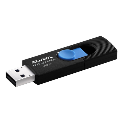 Memoria USB ADATA UV320 64 GB Negro/Azul (AUV320-64G-RBKBL)