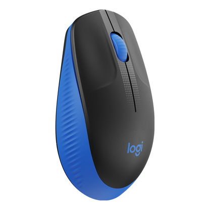 Mouse Logitech M190 inalámbrico 2.4 GHz óptico 1000 DPI 3 botones Negro, Azul (910-005903)