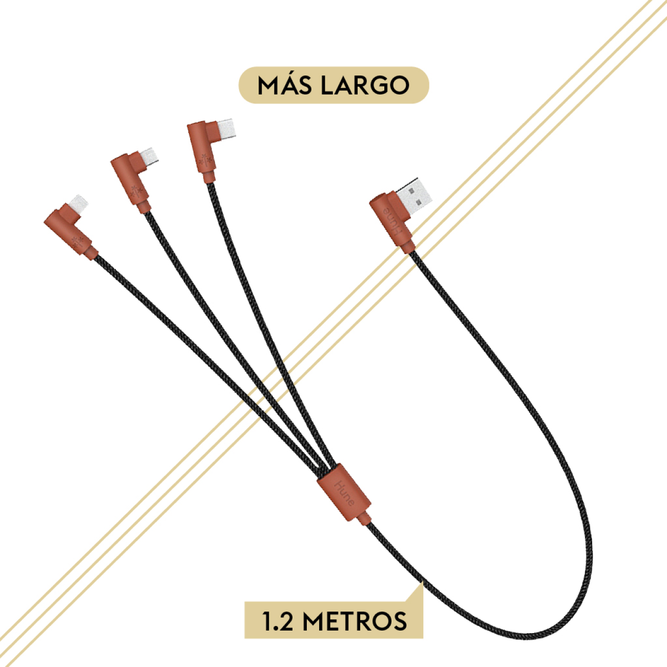 Cables 3 en 1  Hune Hiedra