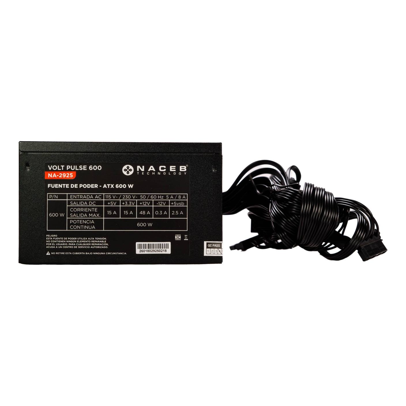Fuente de poder Naceb Technology NA-2925