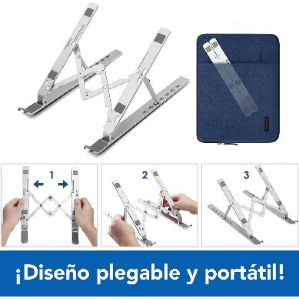 Soporte de Aluminio para Laptop, Multifuncion BROBOTIX 263564