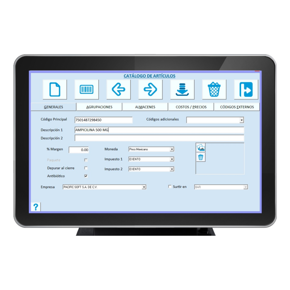 Software PACIFIC SOFT Punto de Venta para Farmacias (KITPSF070)