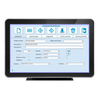 Software PACIFIC SOFT Punto de Venta para Farmacias (KITPSF070)