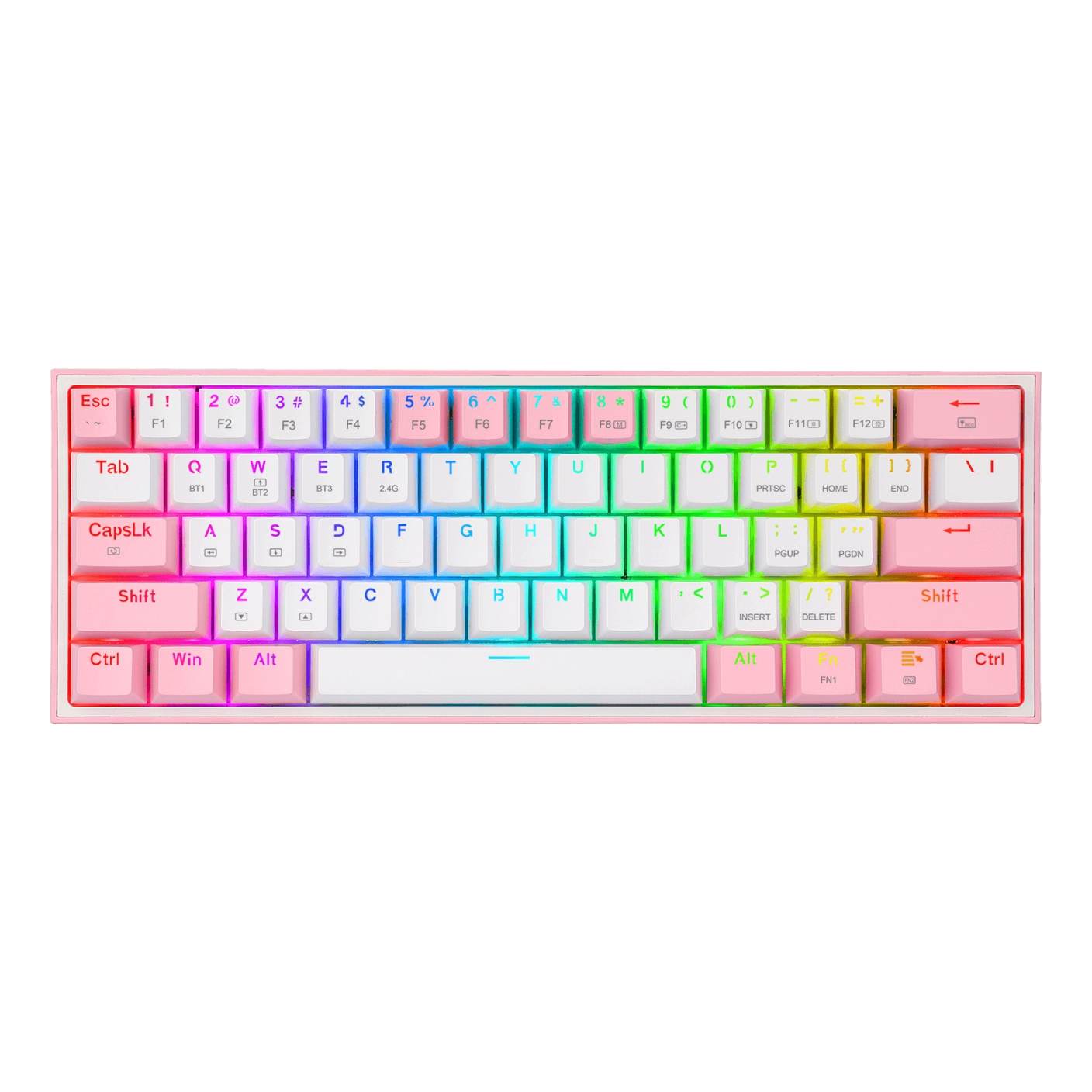 Teclado Mecánico Redragon Fizz Pro White/Pink