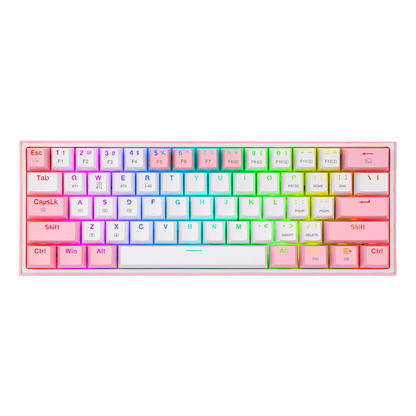 Teclado Mecánico Redragon Fizz Pro White/Pink
