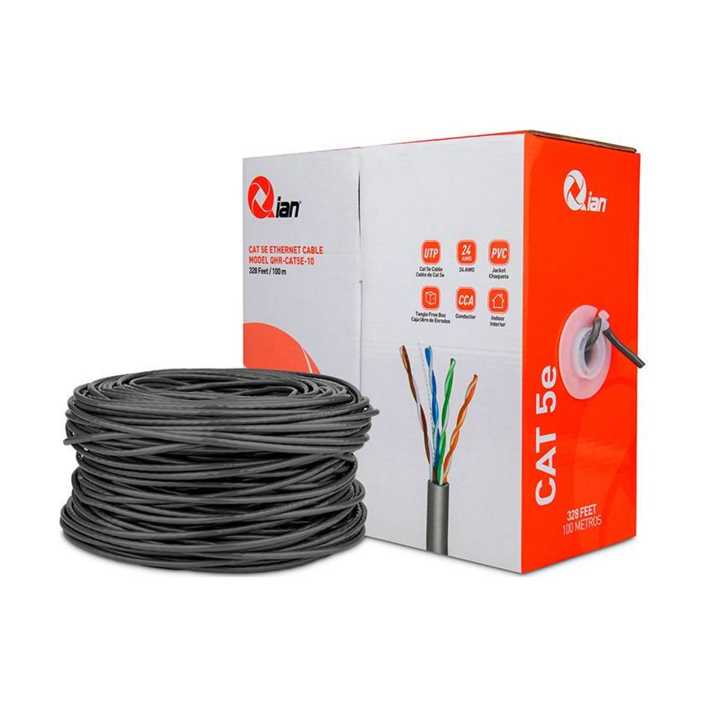 Cables para Video Vigilancia Qian QHR-CAT5E-10
