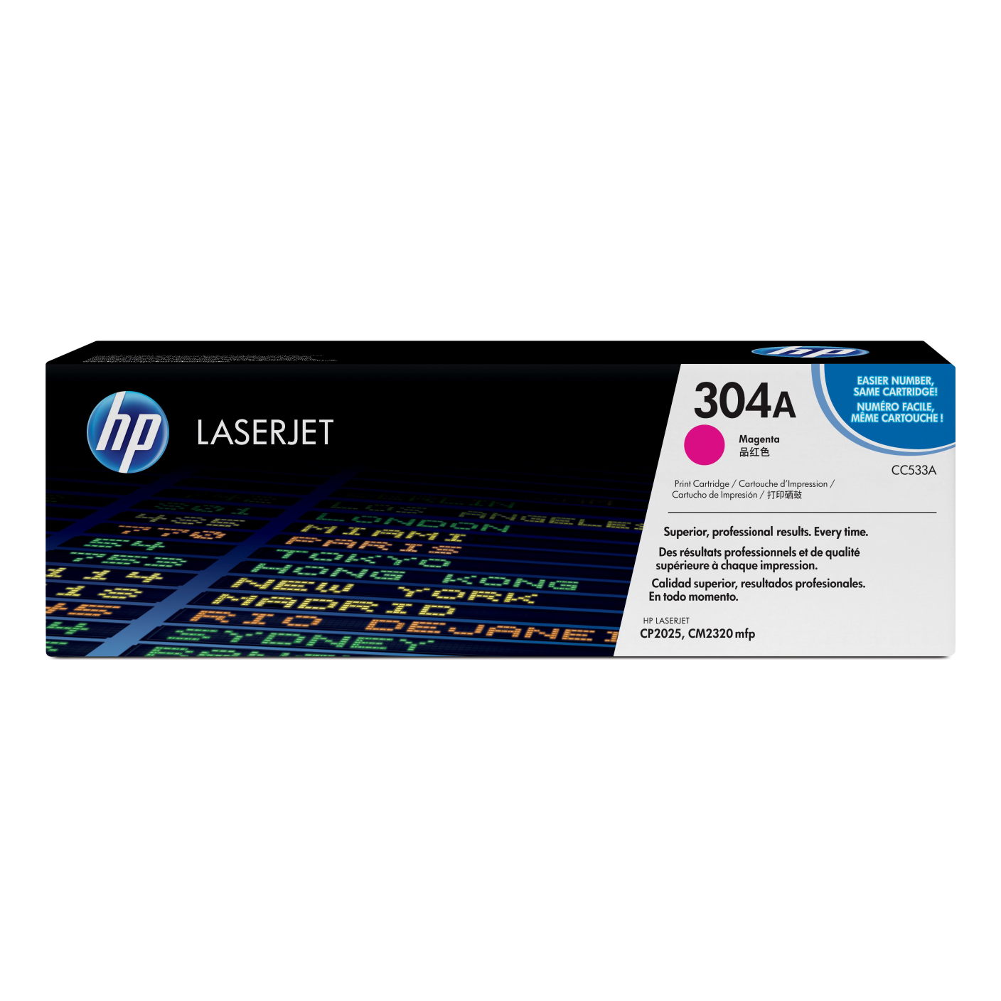 Tóner HP Original 304A Magenta – Para CP2025, CM2320, CP2025 (CC533A)
