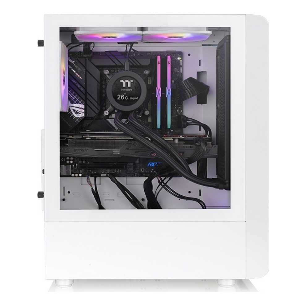 Gabinete Gaming Thermaltake S200 TG ARGB Snow Panel de Vidrio Templado (CA-1X2-00M6WN-00)