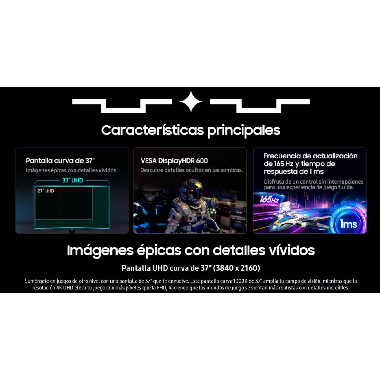 Monitores Gaming SAMSUNG LS37FG750ELXZX