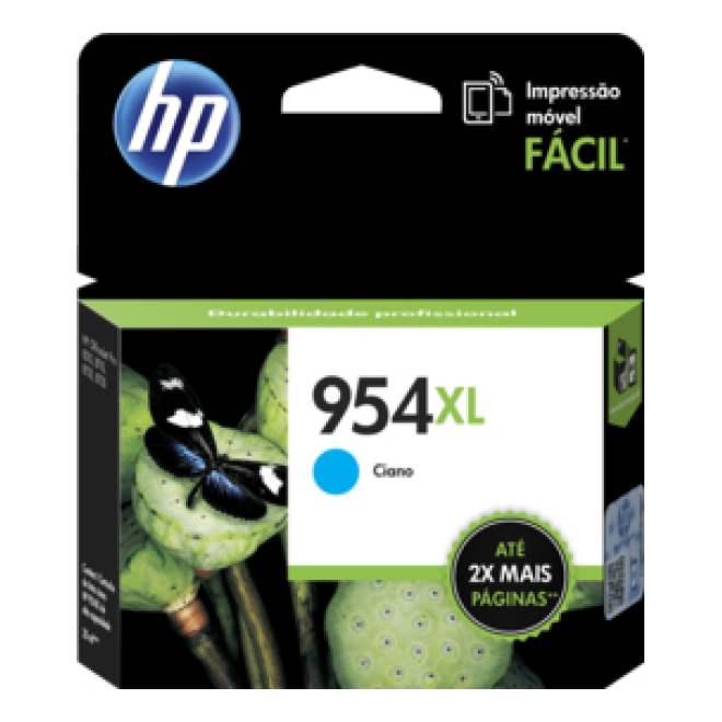 Cartucho de Tinta HP Original 954XL Cian – Para OfficeJet Pro 7740, OfficeJet Pro 8210, OfficeJet Pro 8710 (L0S62AL)