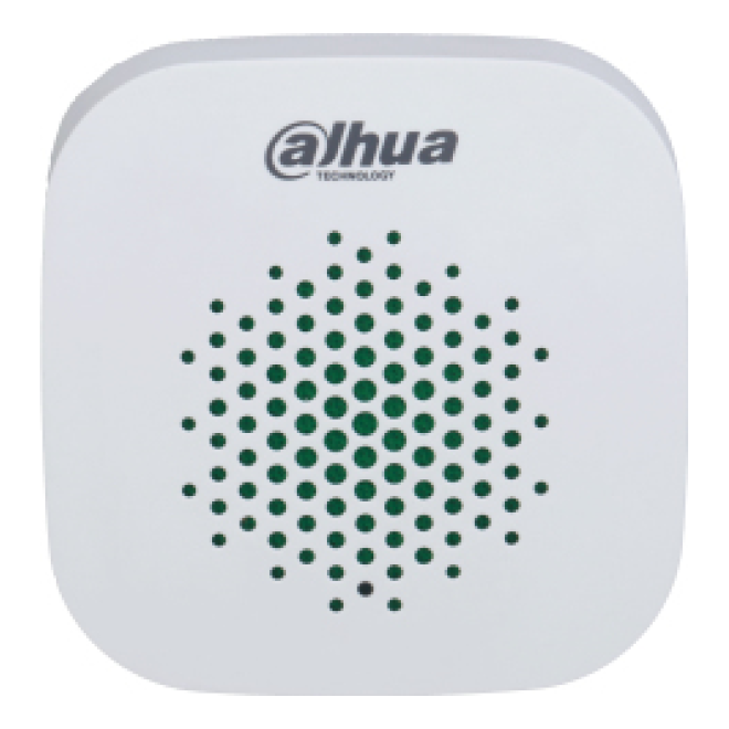 Sirena Inalámbrica Dahua Technology DHI-ARA12-W2 para Interior, 105 dB ± 3, 3 Niveles de Volumen y LED Indicador (DHI-ARA12-W2)