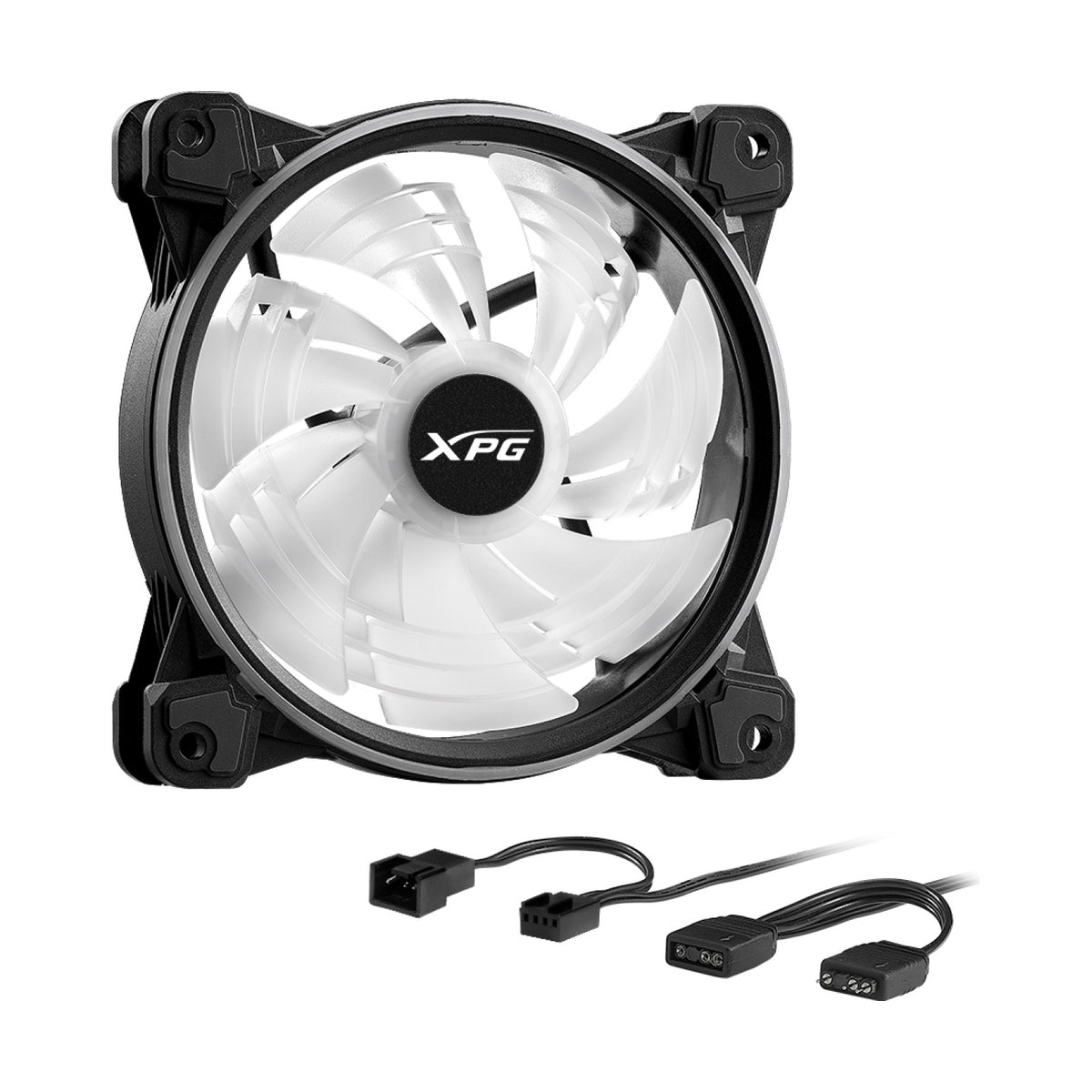 Ventilador XPG Hurricane 120 ARGB PWM 120 mm con Iluminación ARGB (HURRICANE120ARGBPWM-BKCWW)