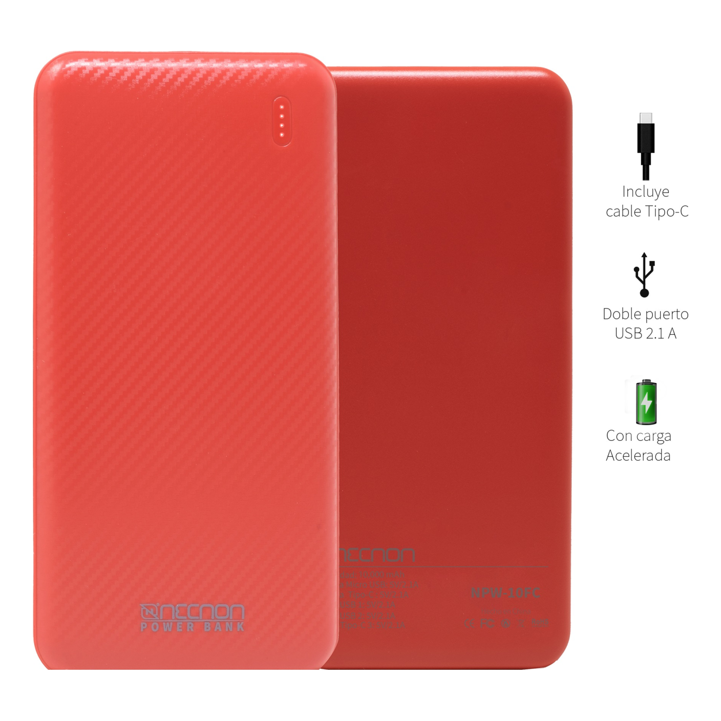 Power Bank NECNON NPW-10FC