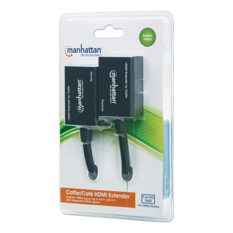 Extensor HDMI MANHATTAN por Cat5e/Cat6 (207386)